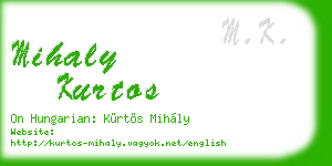 mihaly kurtos business card