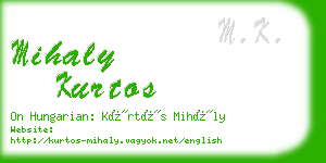 mihaly kurtos business card